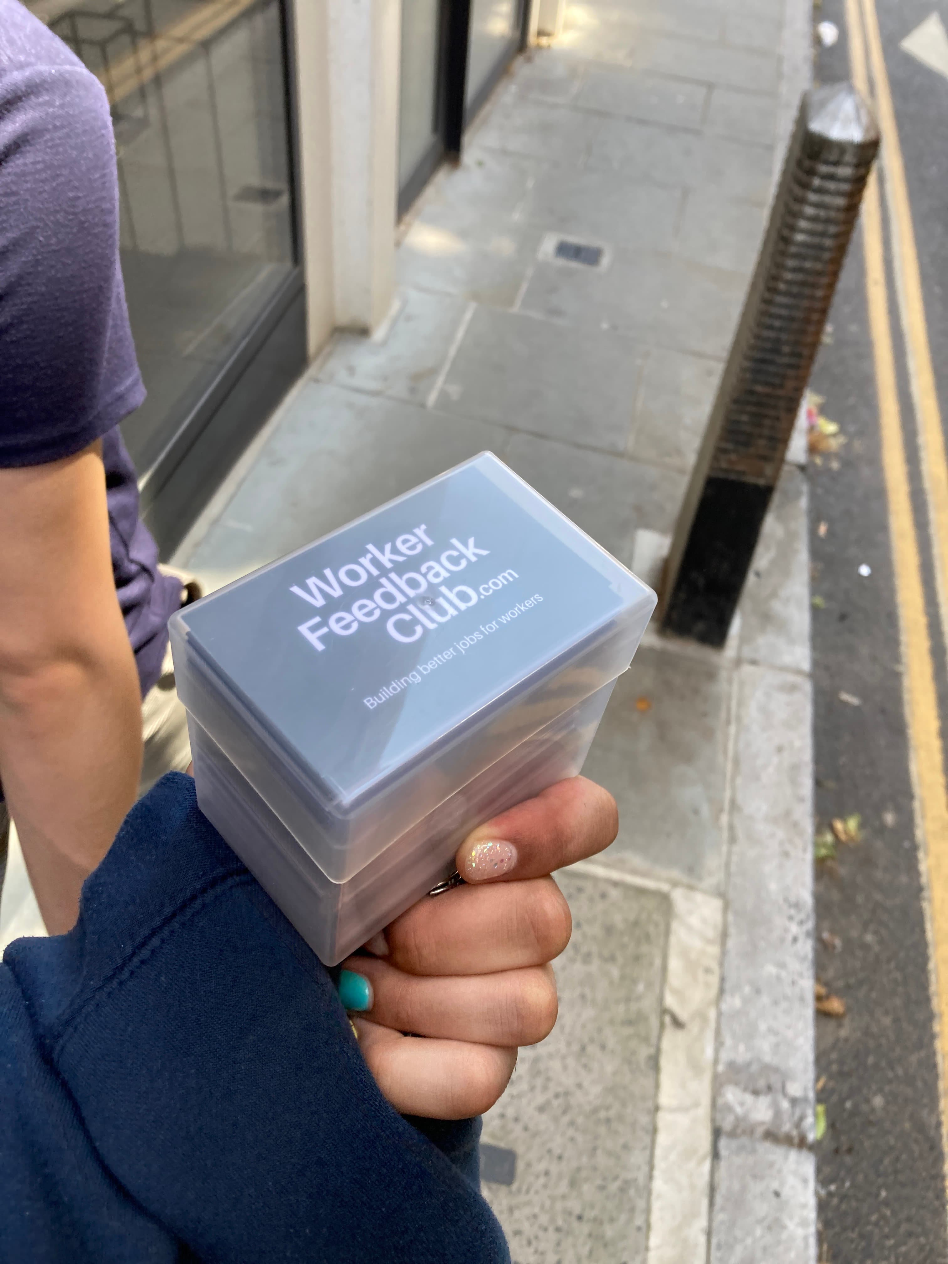 Worker Feedback Club team meeting with construction workers on site