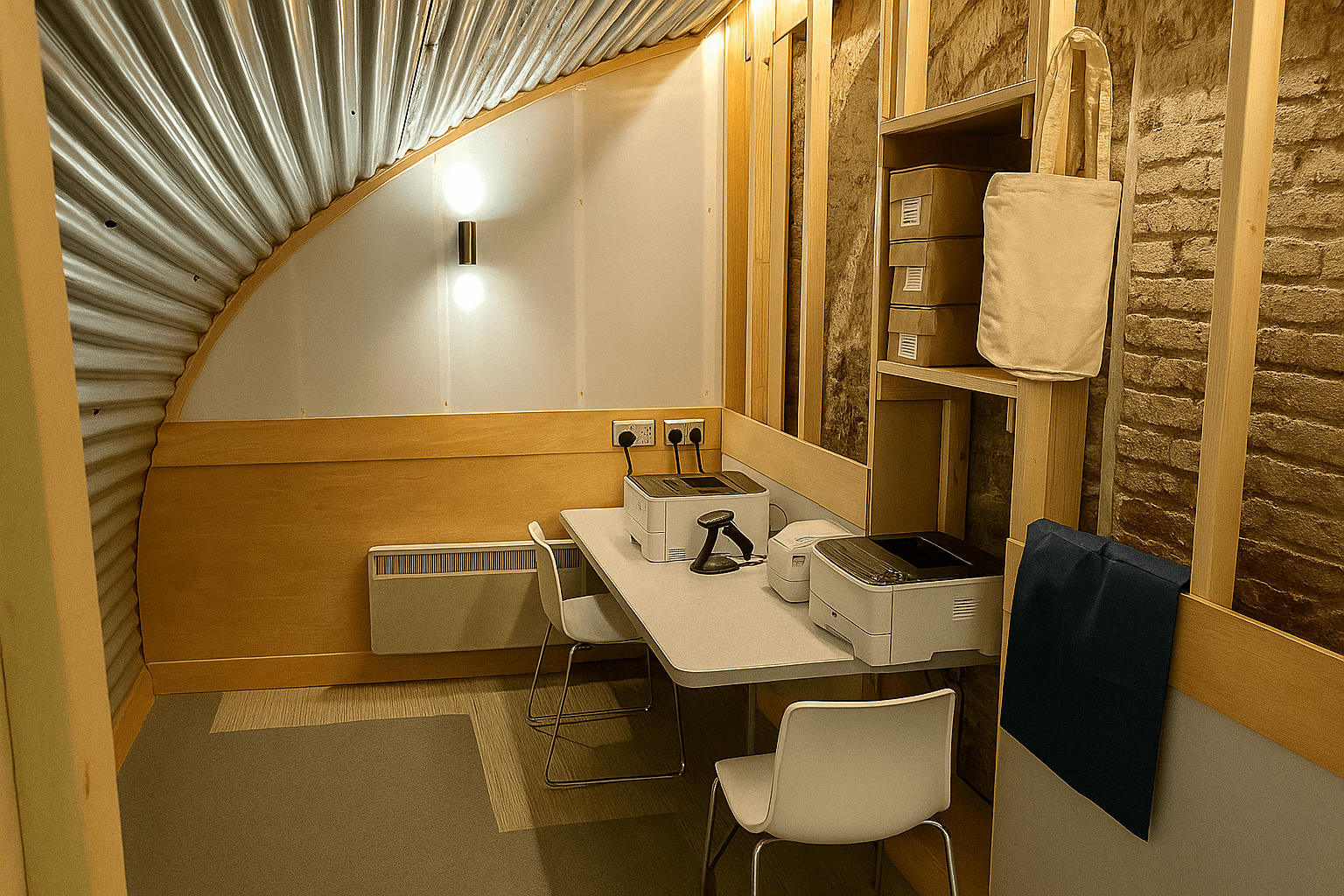 Office printing setup at the Green Logistics Centre