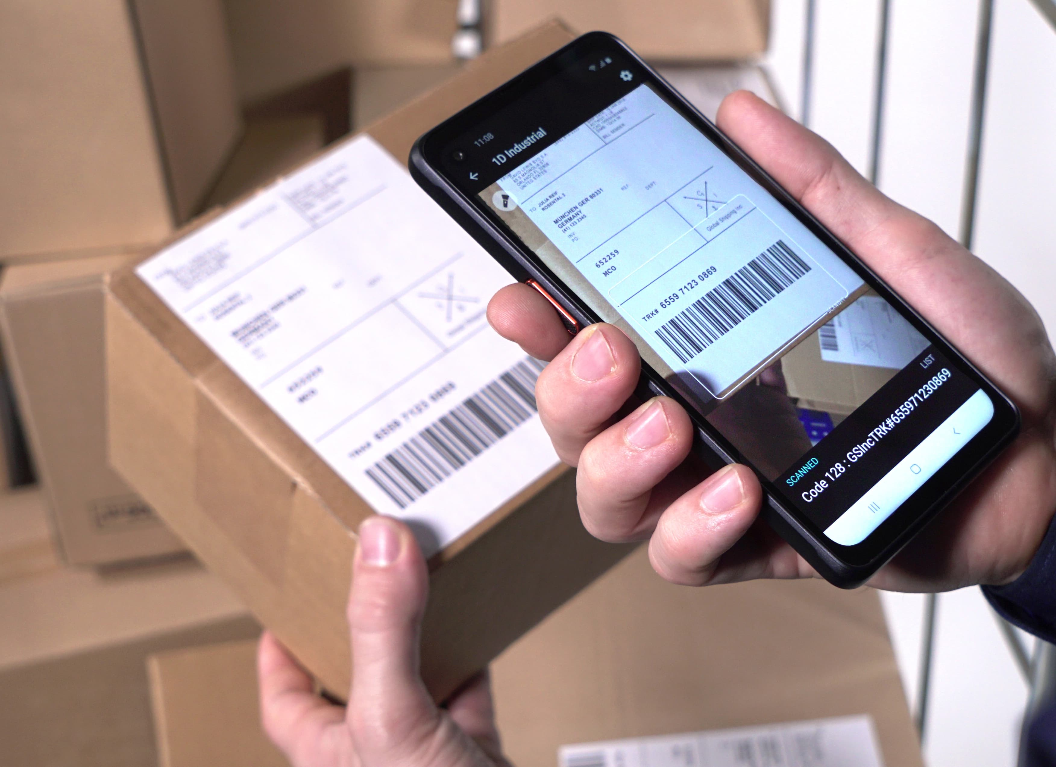 Scanning parcels at the Green Logistics Centre