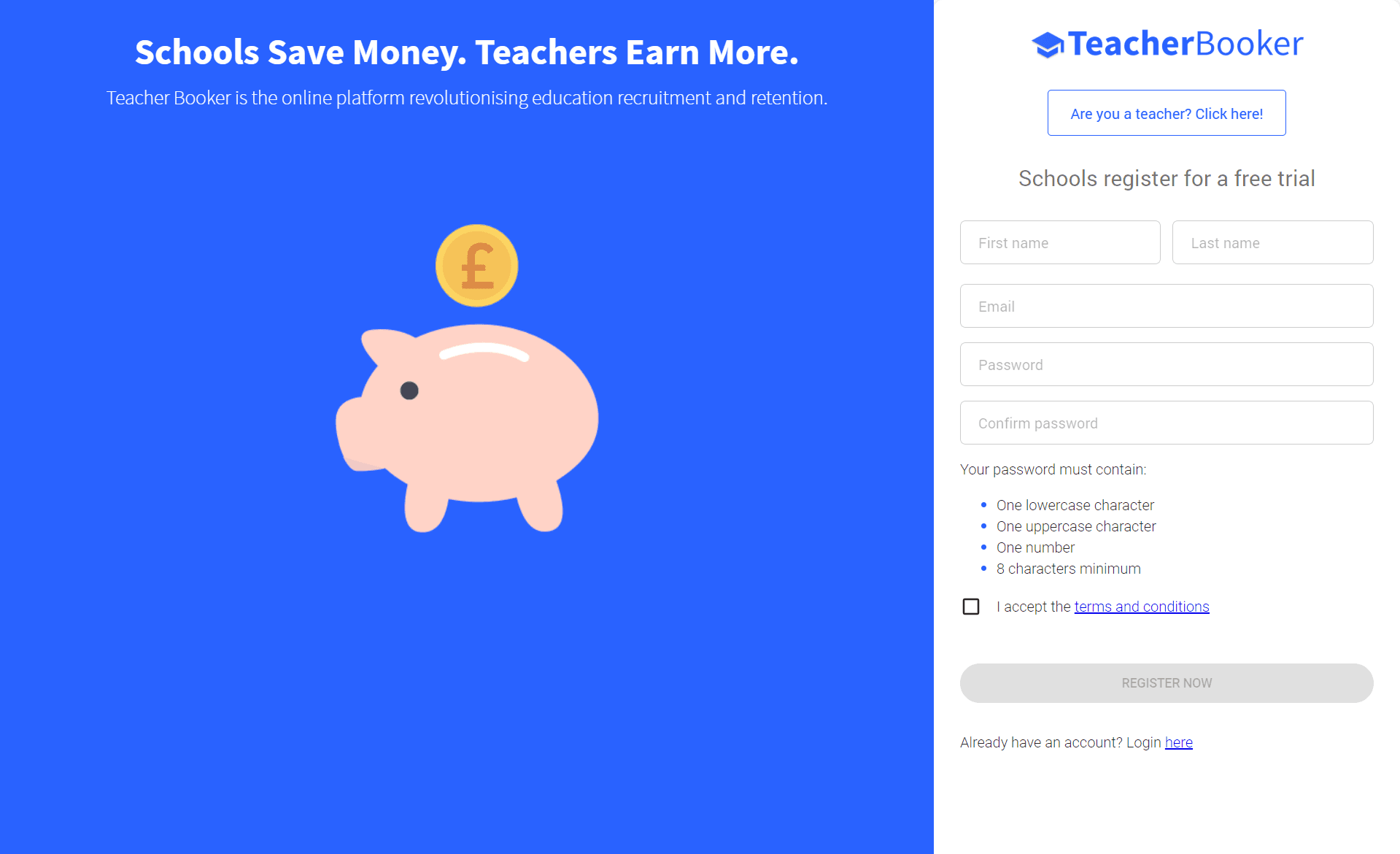 TeacherBooker School Sign-up